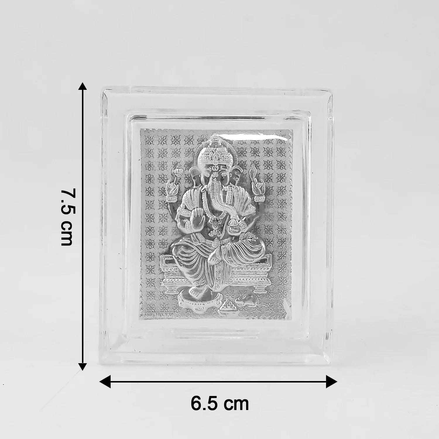 Embossed Silver-Plated Lord Ganesha Photo Frame  (1 Pc) - Image 7