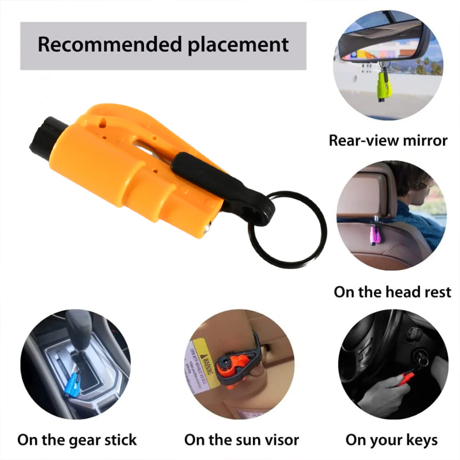 2-in-1 Emergency Safety Cutter – Keychain Tool for Glass Breaking - Image 4