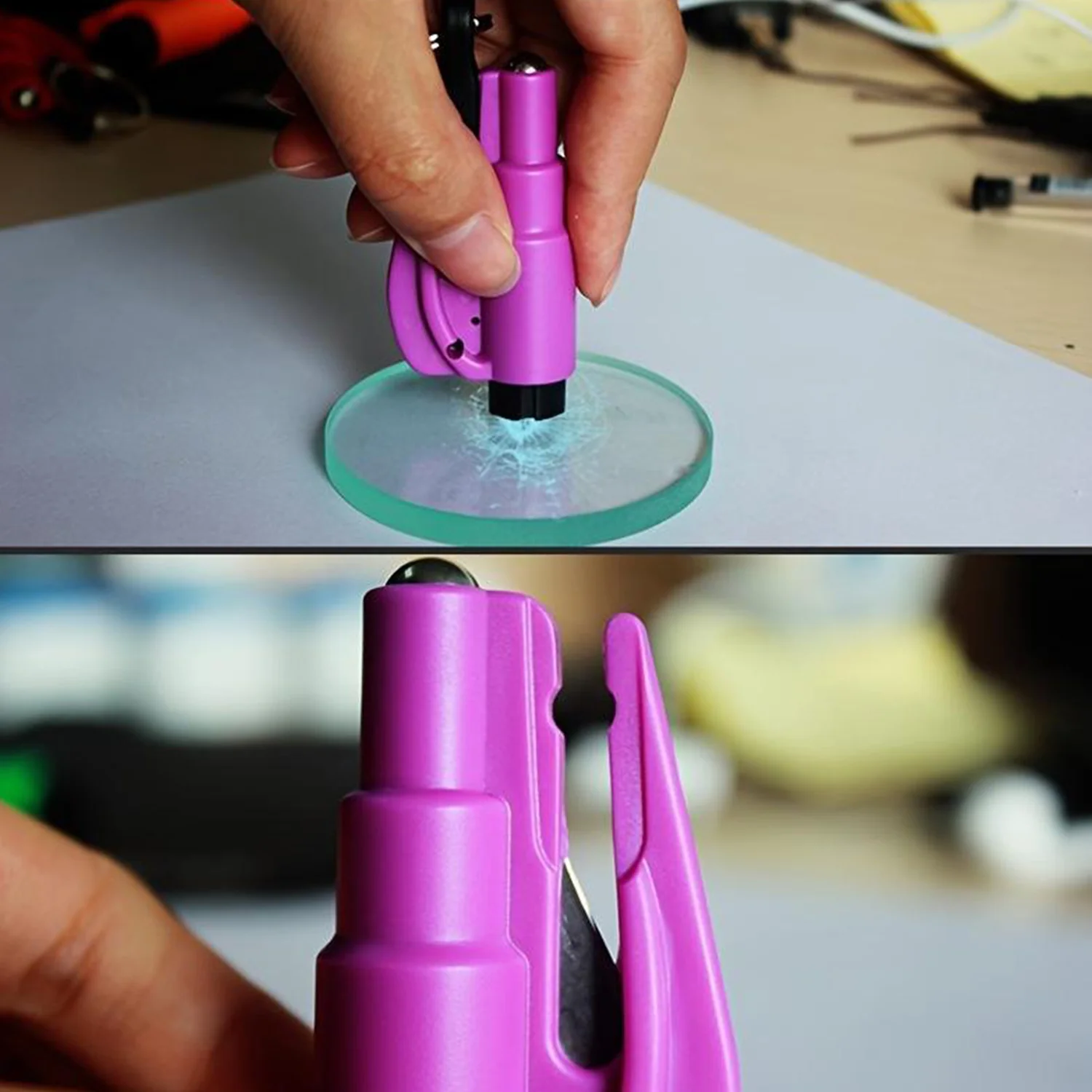 2-in-1 Emergency Safety Cutter – Keychain Tool for Glass Breaking - Image 6