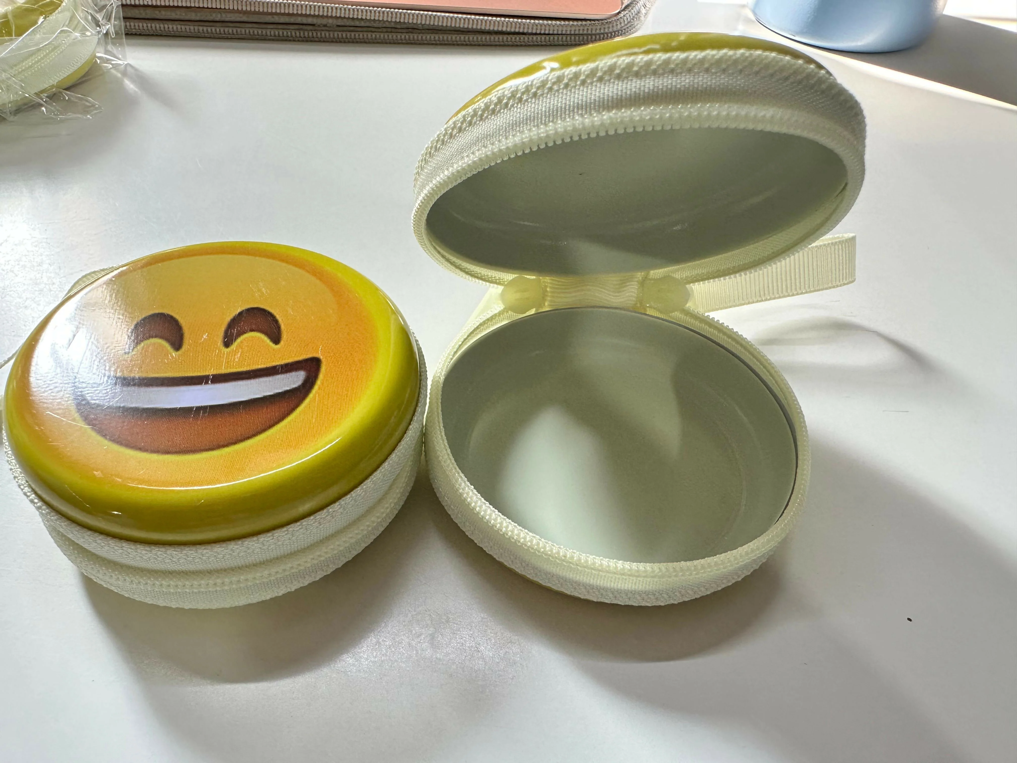 Emoji Print Round Coin Pouch with Zipper & Wrist Strap for Kids and Adults(DESIGN MAY VARY) - Image 6