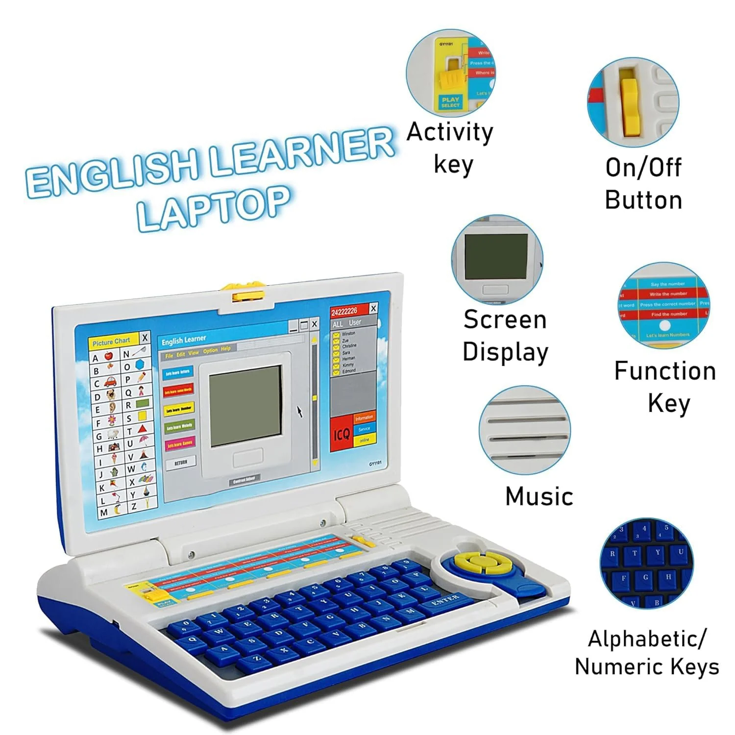 English Learner Educational Laptop Toy – 20 Learning Activities - Image 4
