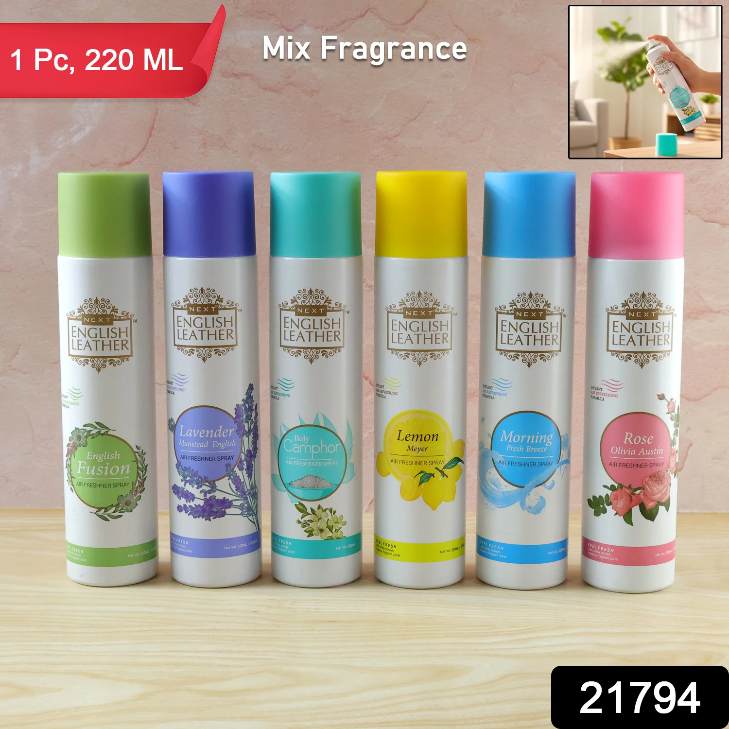 Premium Air Freshener Spray Mix Fragrance (1 Pc, 220ML) - Image 2