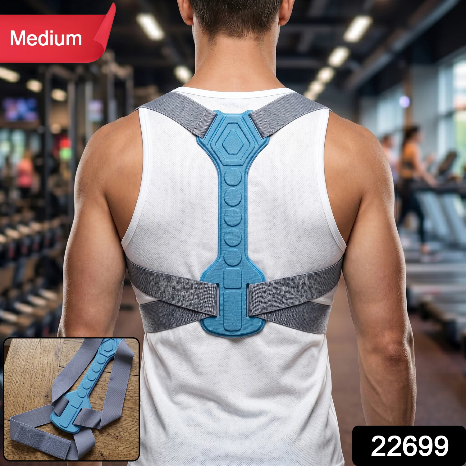 Ergonomic Adjustable Back Posture Corrector Support Belt (1 Pc, Medium) - Image 2