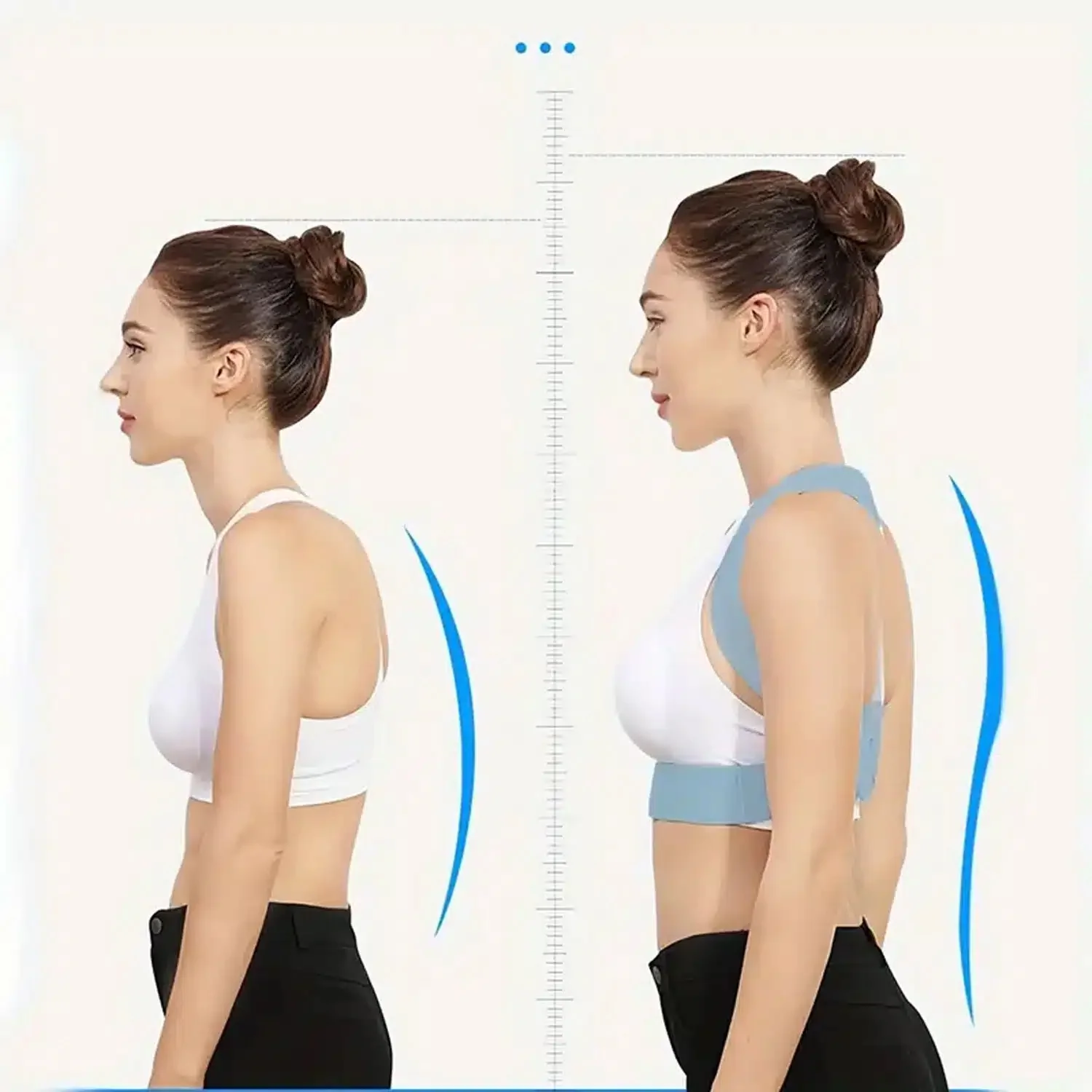 Blue Small Posture Corrector Support Belt for Home Workout - Image 4