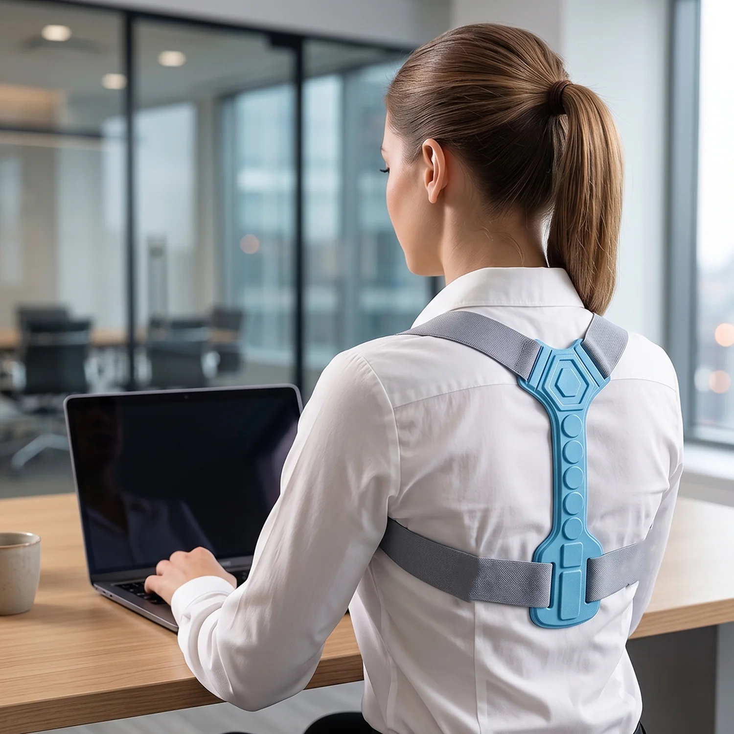Ergonomic Adjustable Back Posture Corrector Support Belt (1 Pc, Small) - Image 3