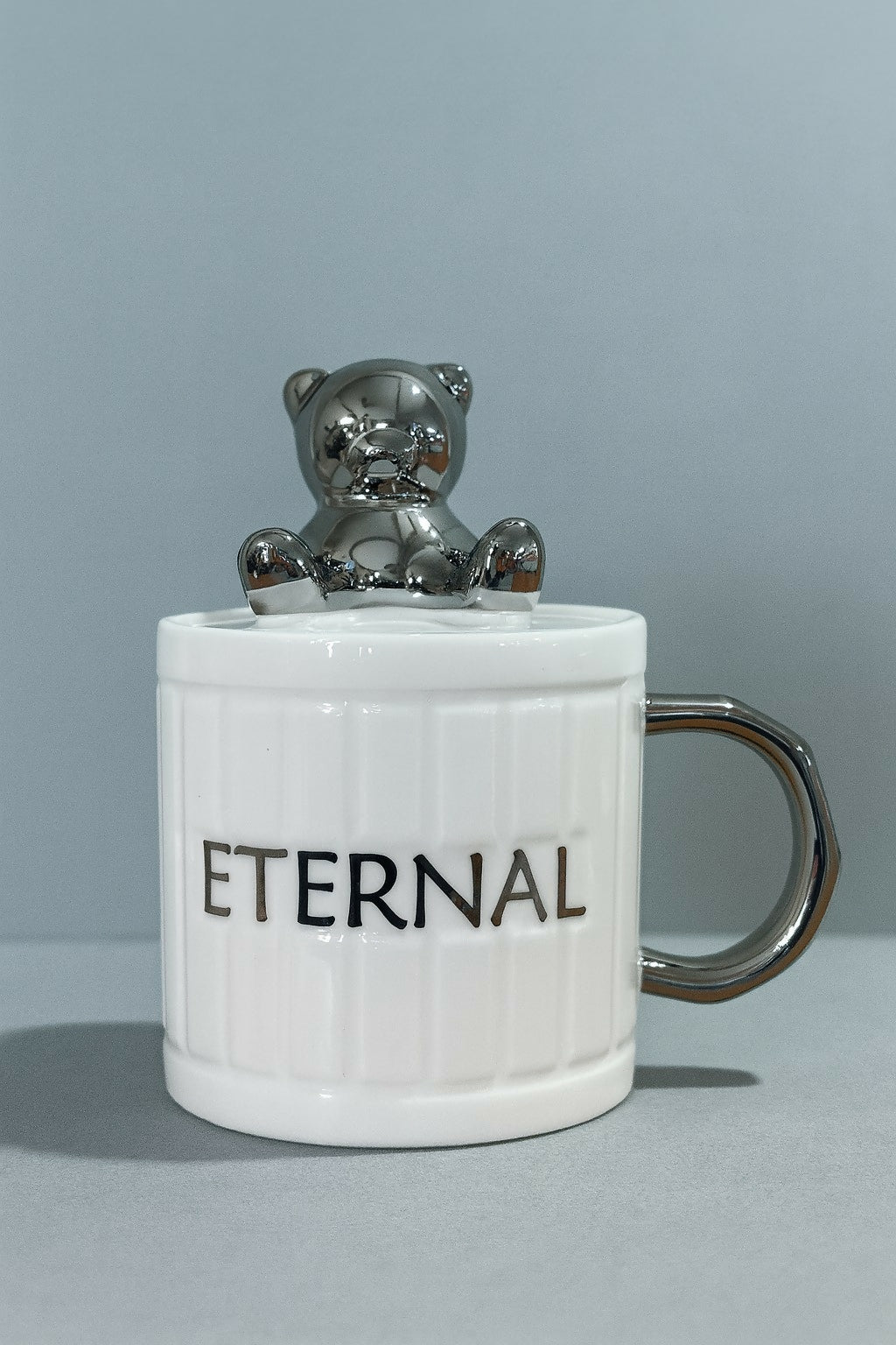Ceramic Mug with 3D Bear Lid & Metallic Handle – Cute Gift Cup - Image 3