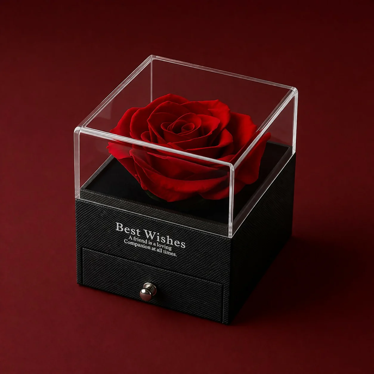 Eternal Rose Gift Box with Necklace Drawer Romantic Gift Decor - Image 2