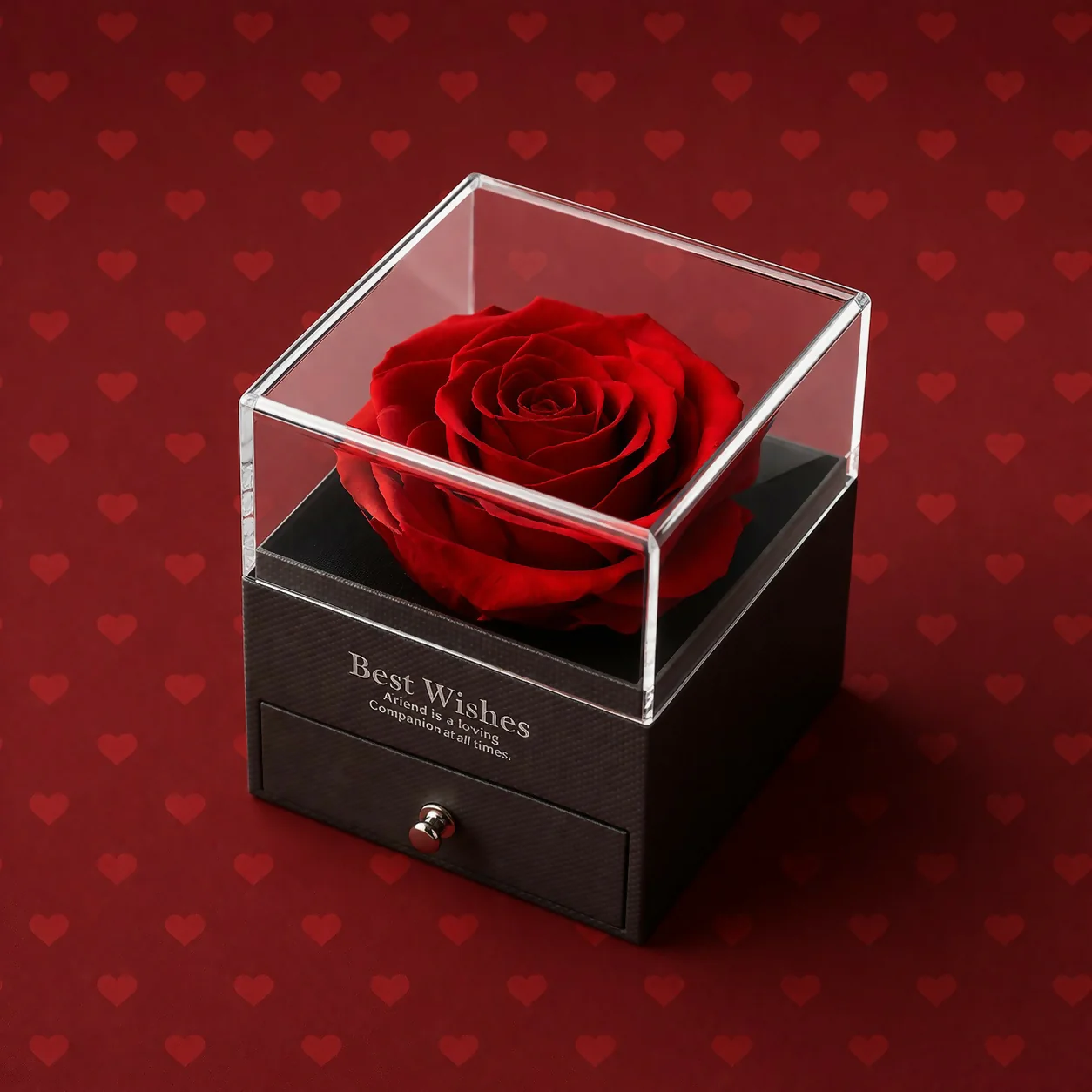 Eternal Rose Gift Box with Necklace Drawer Romantic Gift Decor - Image 3