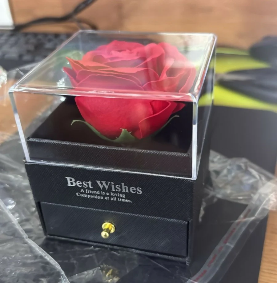Eternal Rose Gift Box with Necklace Drawer Romantic Gift Decor - Image 5