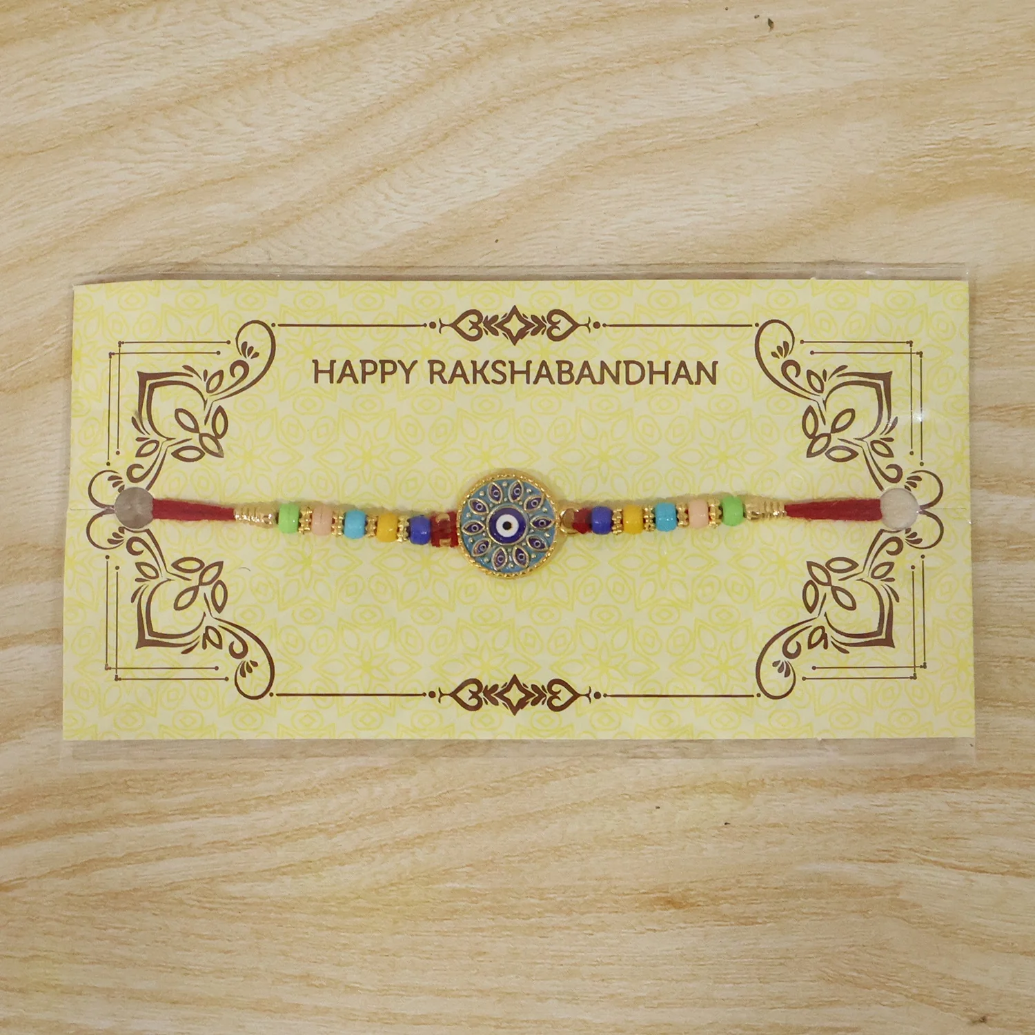 Evil Eye Mandala Round Designer Rakhi - Image 7