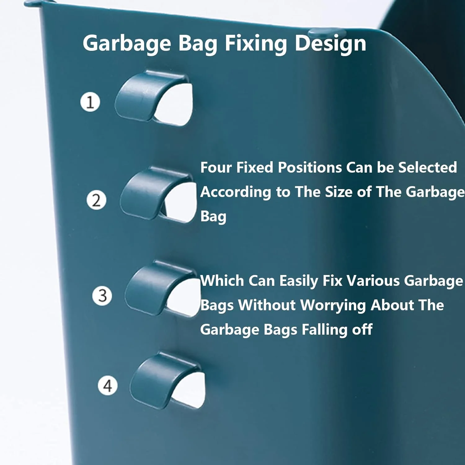 Plastic Garbage Waste Bin with Bag Holder (1 Pc) - Image 6
