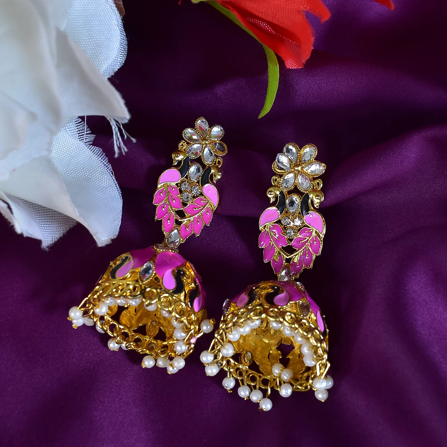 Exquisitely Crafted New-Design Jumka Earrings Intricate Detailing and Timeless Appeal - Image 2