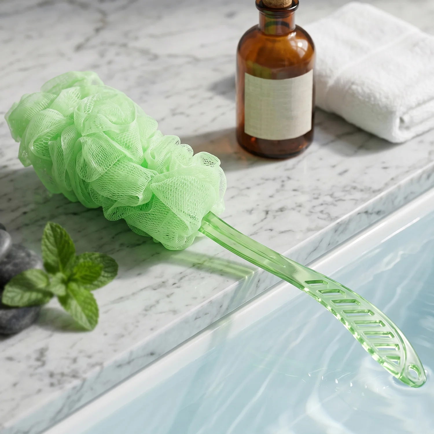 Extra Long Handle Bath Loofah Brush 45 cm Reach Shower Body Scrubber (1 Pc) - Image 7