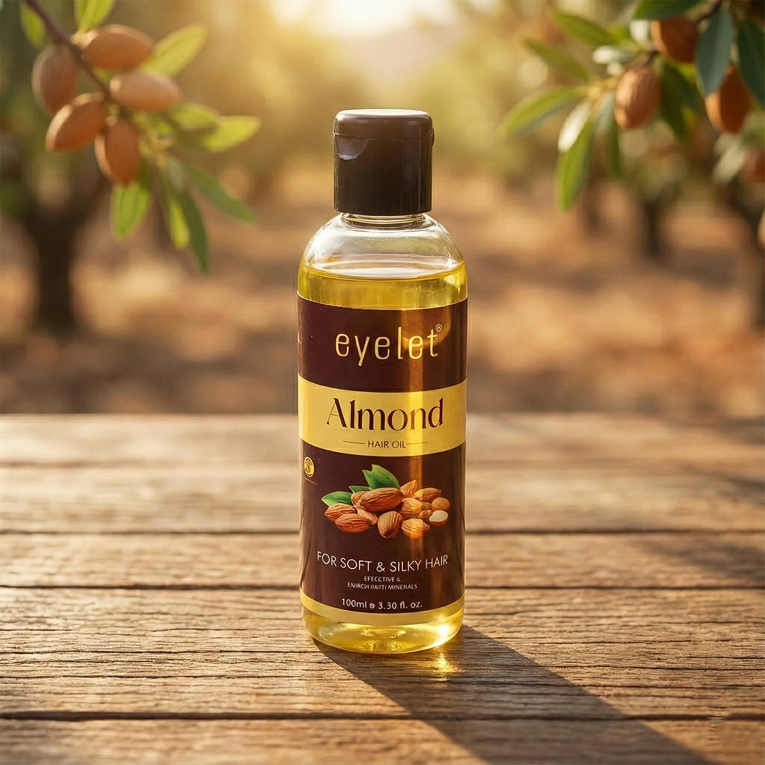 Eyelet Almond Hair Oil 100ml – Enriched with Minerals for Soft & Silky Hair (100 ML) - Image 3