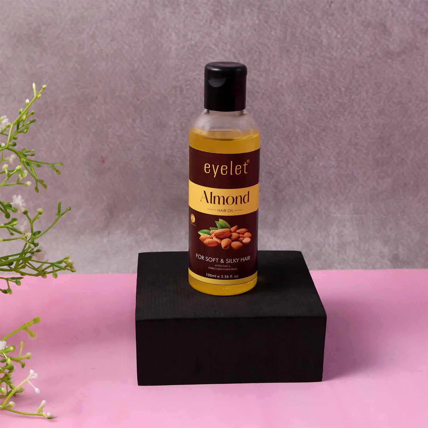 Eyelet Almond Hair Oil 100ml – Enriched with Minerals for Soft & Silky Hair (100 ML) - Image 4