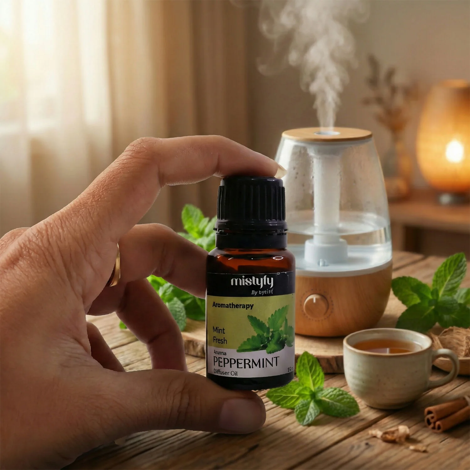 Eyelet Aromatherapy Peppermint Diffuser Oil Mint Fresh Aroma Oil (10Ml) - Image 3