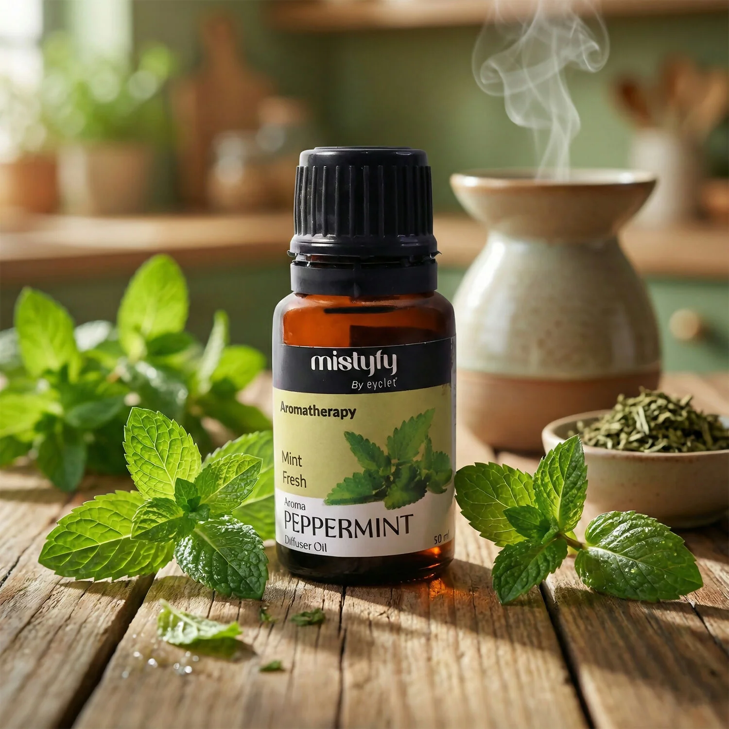 Eyelet Aromatherapy Peppermint Diffuser Oil Mint Fresh Aroma Oil (10Ml) - Image 4