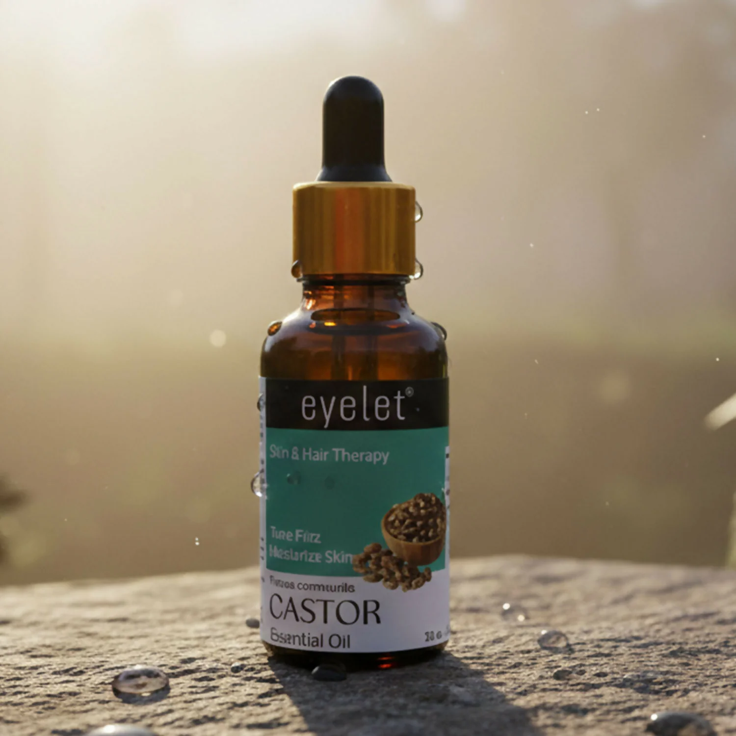 Eyelet Castor Essential Oil for Skin & Hair Therapy Tame Frizz & Moisturize Skin (30ML) - Image 2