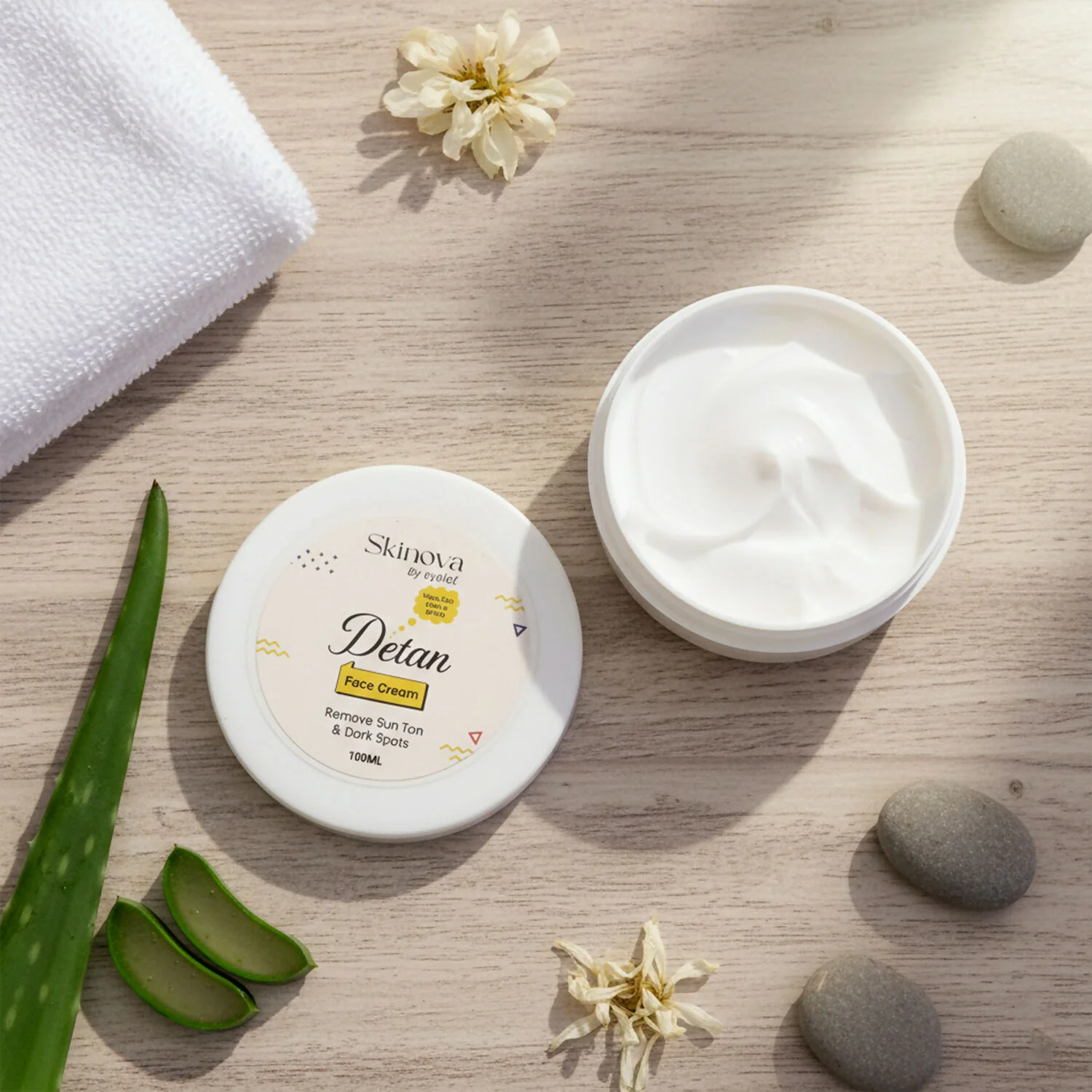 Eyelet Detan Face Cream for Sun Tan & Dark Spots Removal (100ML) - Image 3