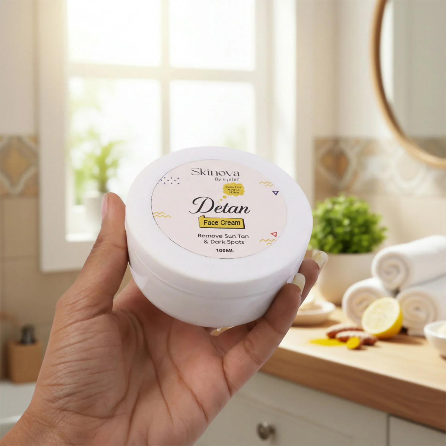 Eyelet Detan Face Cream for Sun Tan & Dark Spots Removal (100ML) - Image 4