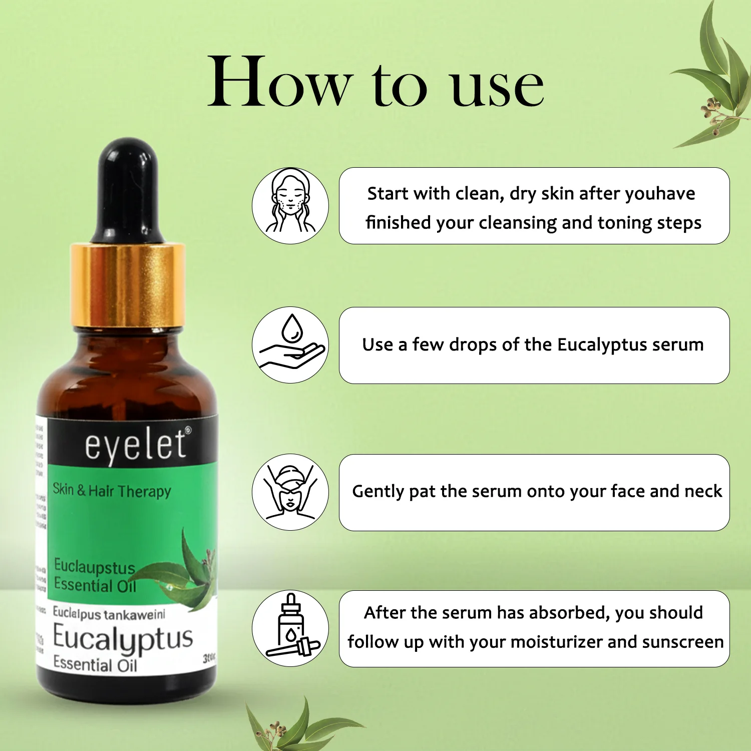 Eyelet Eucalyptus Essential Oil – Skin Protection & Pure Aroma Care (30ML) - Image 4