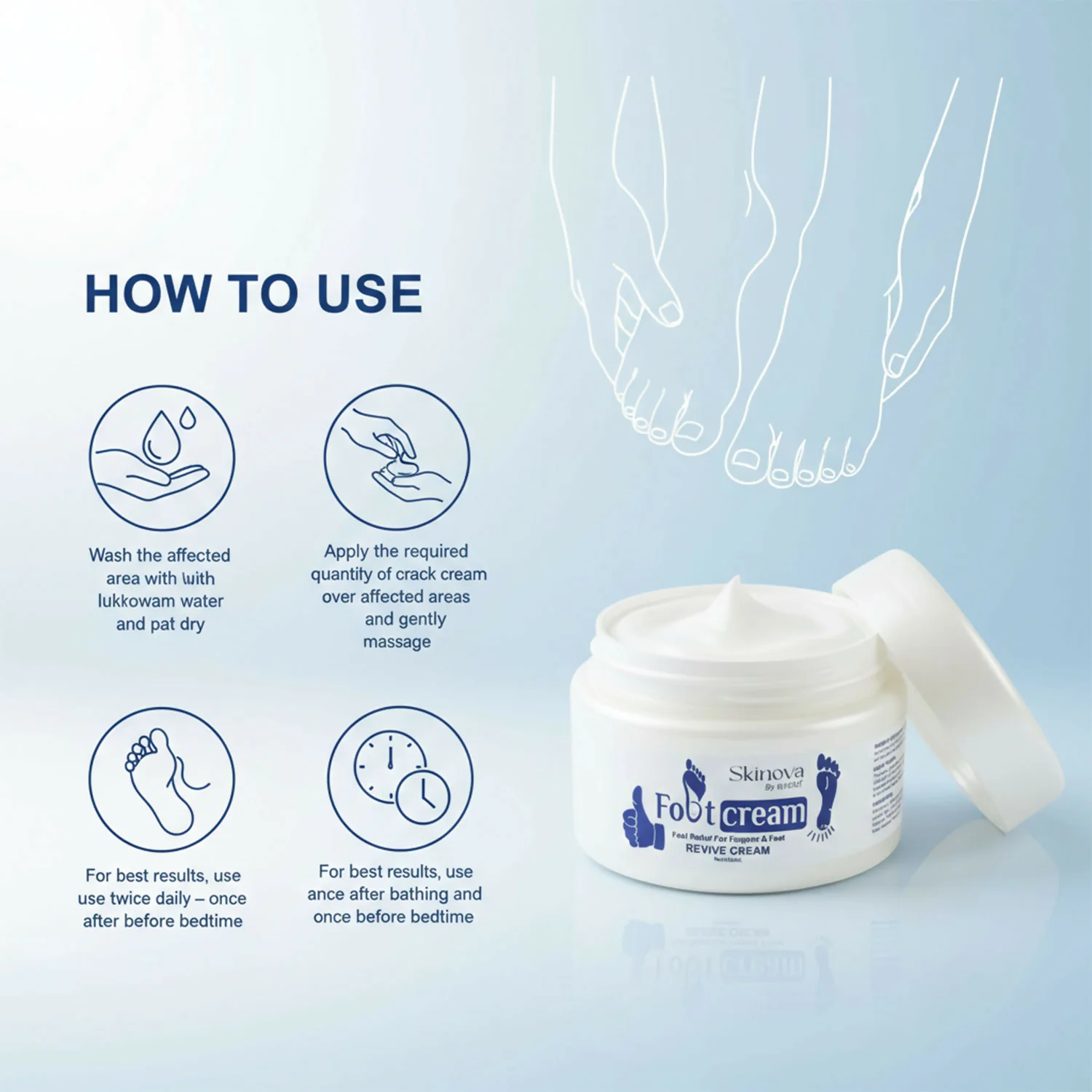 Eyelet Foot Cream for Cracked Heels & Dry Feet Deep Moisturizing Care (50Ml) - Image 6