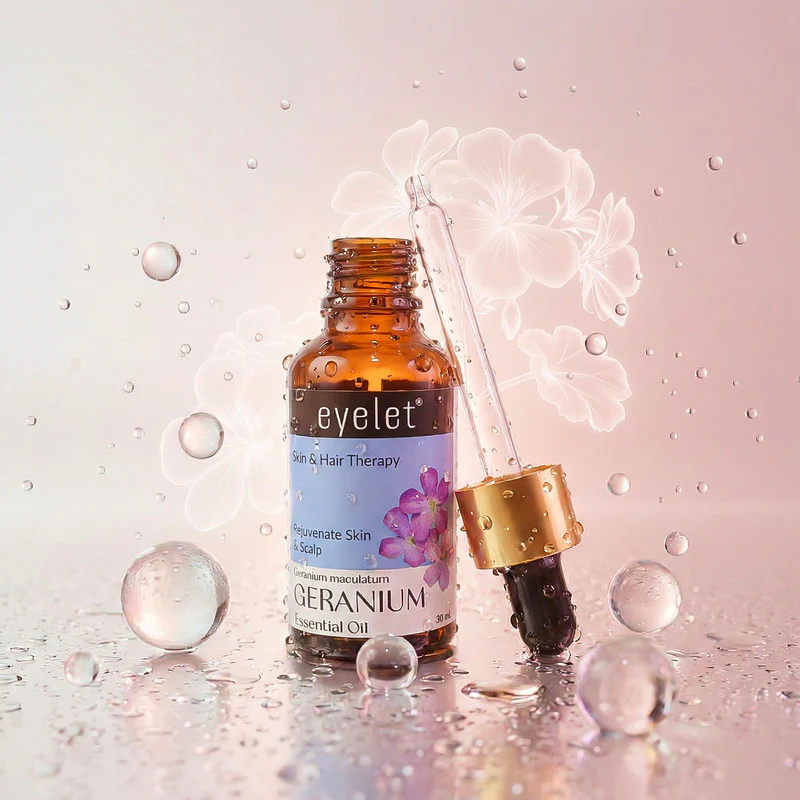 Eyelet Geranium Essential Oil for Skin Rejuvenation & Scalp Care – 30ML - Image 6
