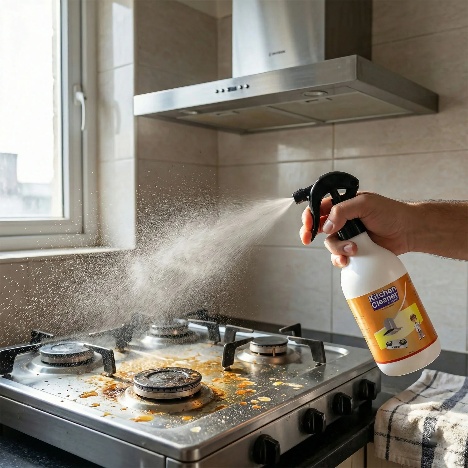 Eyelet Kitchen Cleaner Chimney, Countertops & Appliances Grease & Oil Stain Remover (300Ml) - Image 4