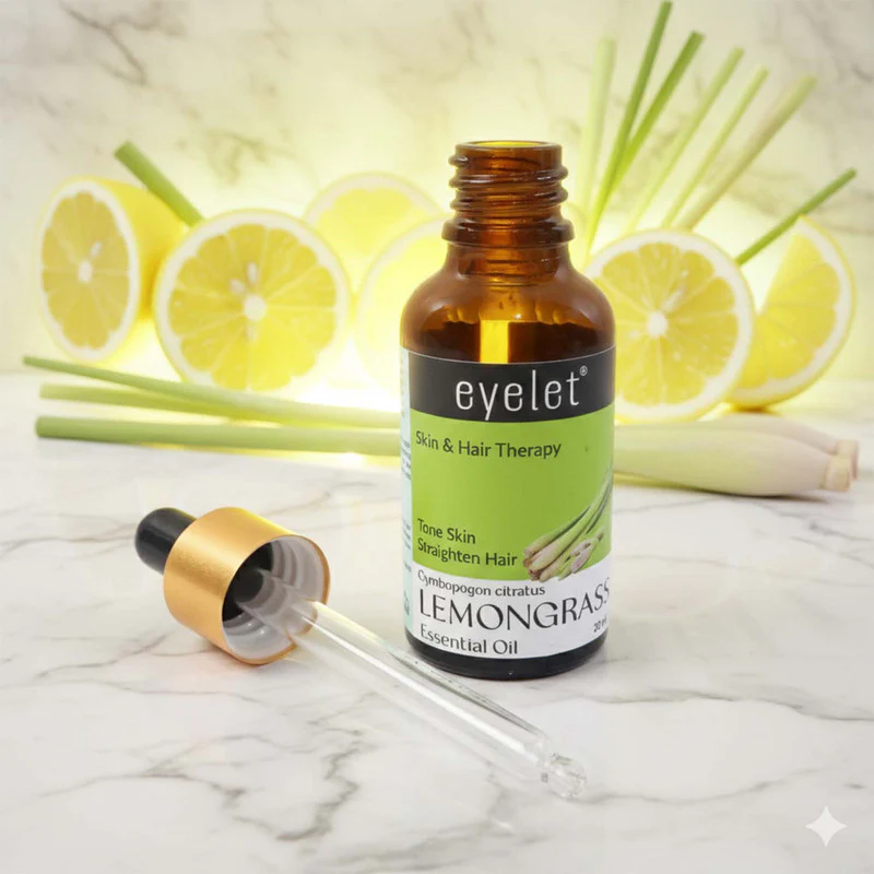 Eyelet Lemongrass Essential Oil Natural Skin & Hair Therapy Oil 30Ml - Image 3