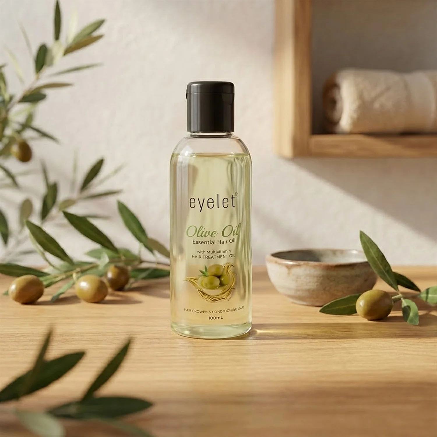 Eyelet Olive Hair Oil 100ml – Essential Oil for Hair Growth - Image 4