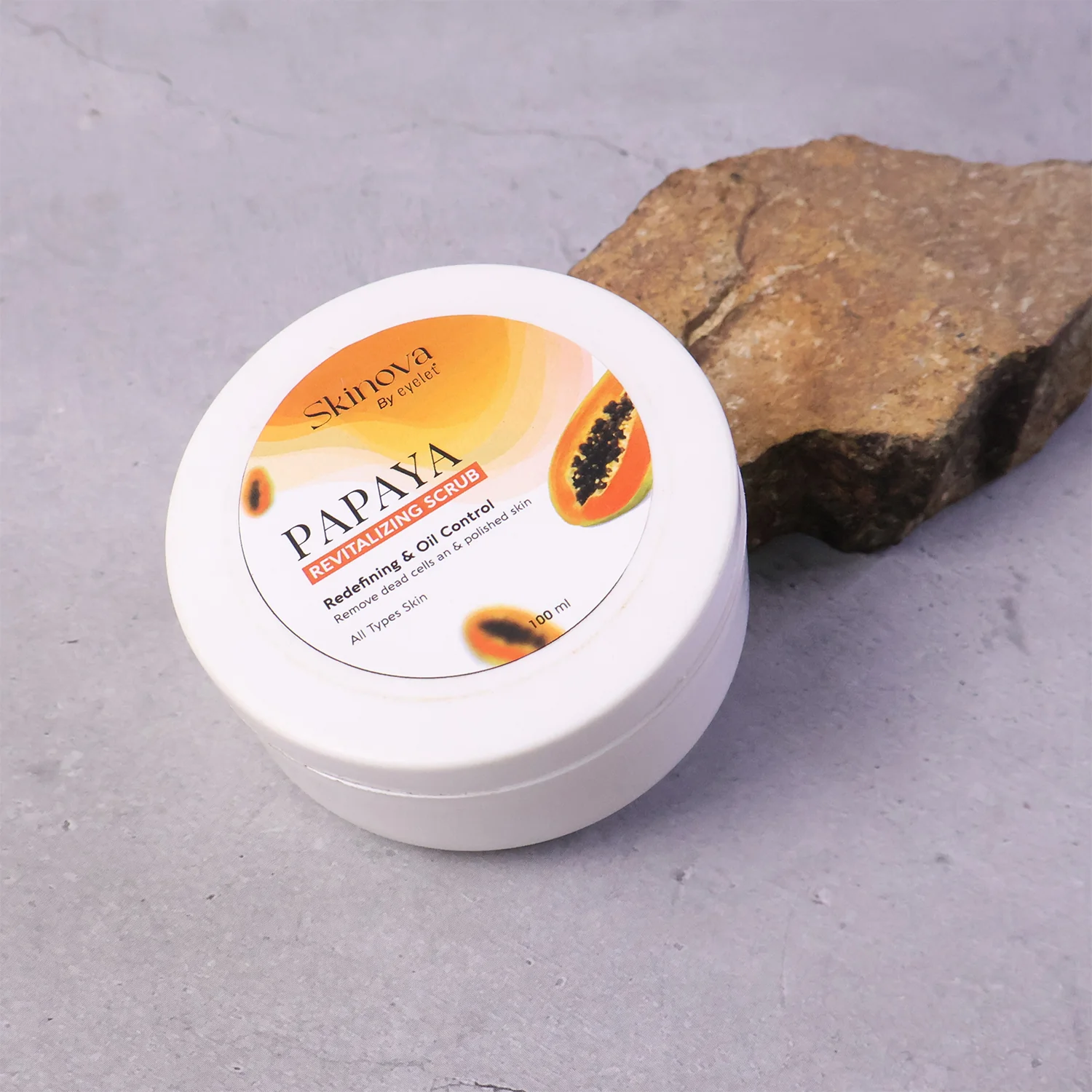 Eyelet Papaya Revitalizing Scrub – Exfoliating Face & Body Scrub(100ml) - Image 2