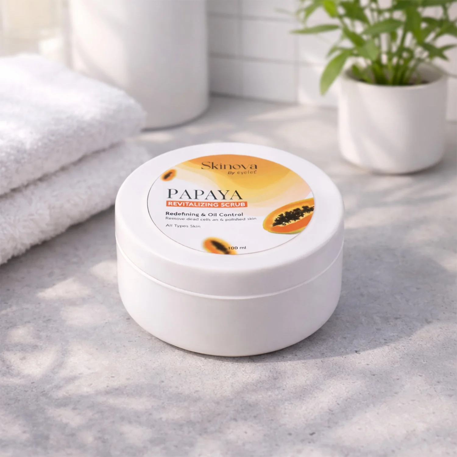 Eyelet Papaya Revitalizing Scrub – Exfoliating Face & Body Scrub(100ml) - Image 3