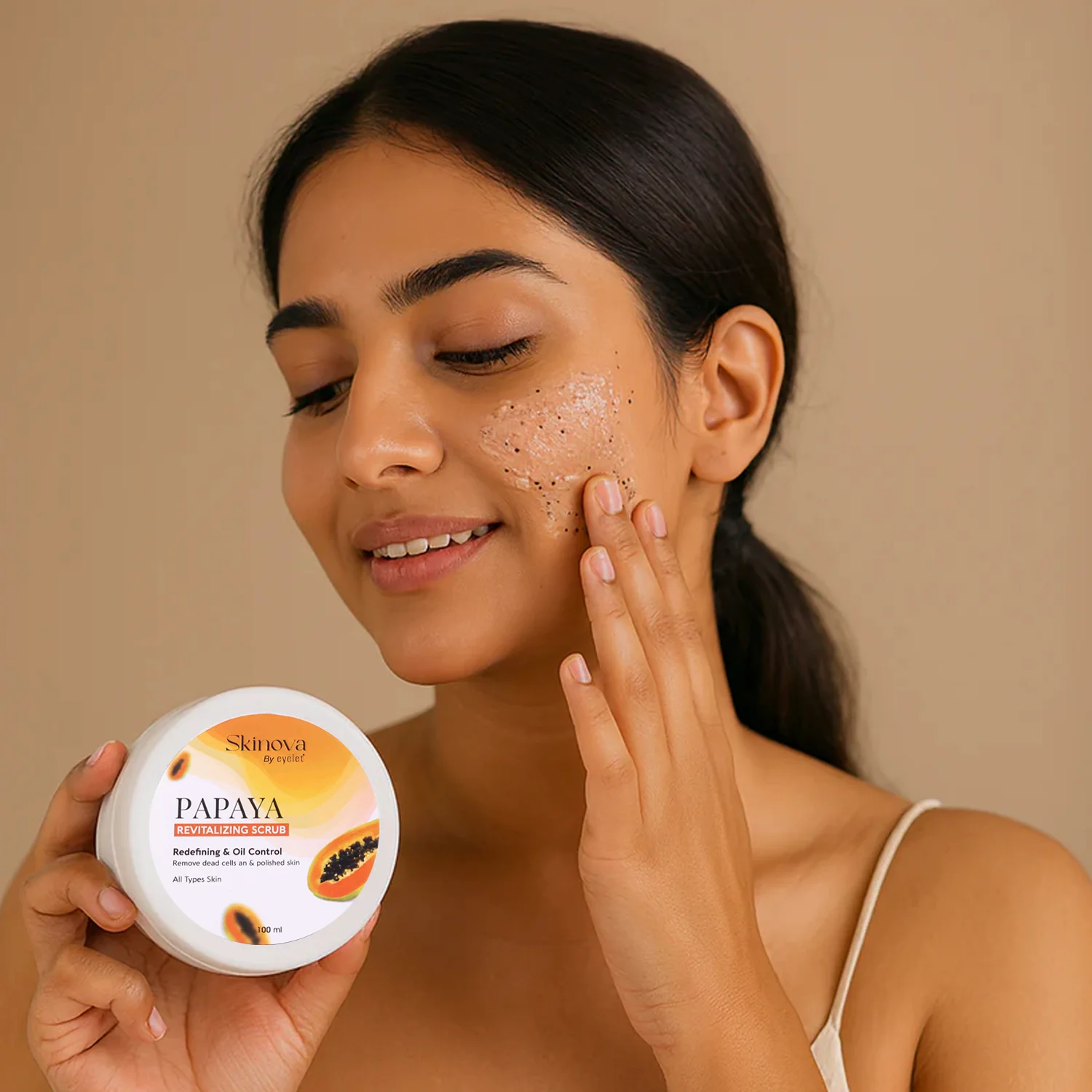 Eyelet Papaya Revitalizing Scrub – Exfoliating Face & Body Scrub(100ml) - Image 4