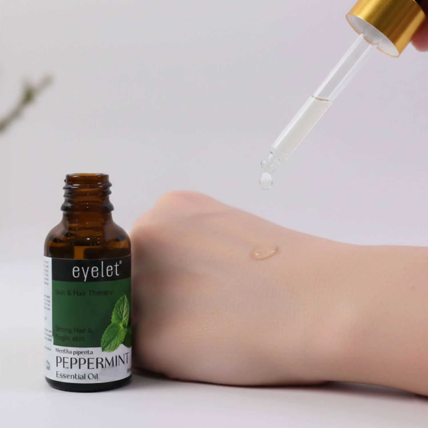Eyelet Peppermint Essential Oil for Strong Hair & Bright Skin Fresh Mint Aroma Oil with Dropper (30Ml) - Image 3