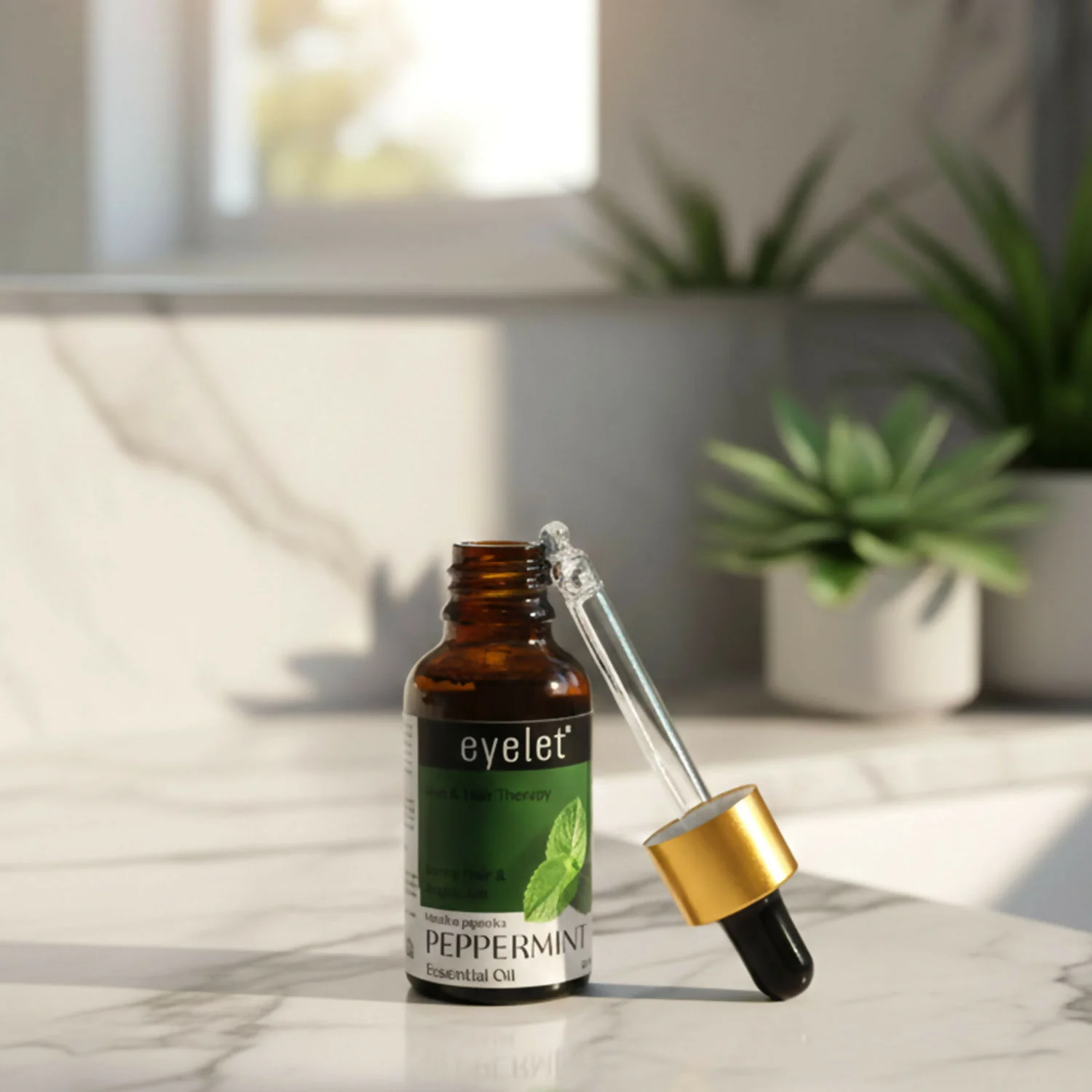 Eyelet Peppermint Essential Oil for Strong Hair & Bright Skin Fresh Mint Aroma Oil with Dropper (30Ml) - Image 5