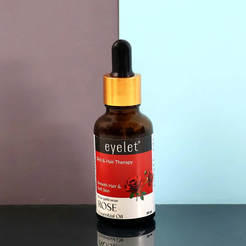 Eyelet Rose Essential Oil Natural Skin & Hair Therapy Oil for Smooth Hair 30ML - Image 3