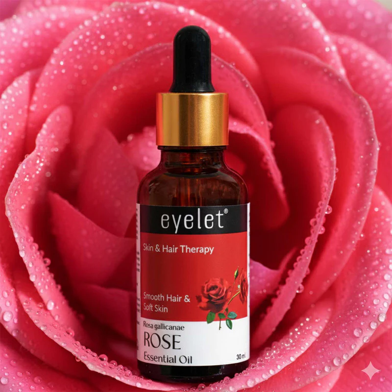 Eyelet Rose Essential Oil Natural Skin & Hair Therapy Oil for Smooth Hair 30ML - Image 6