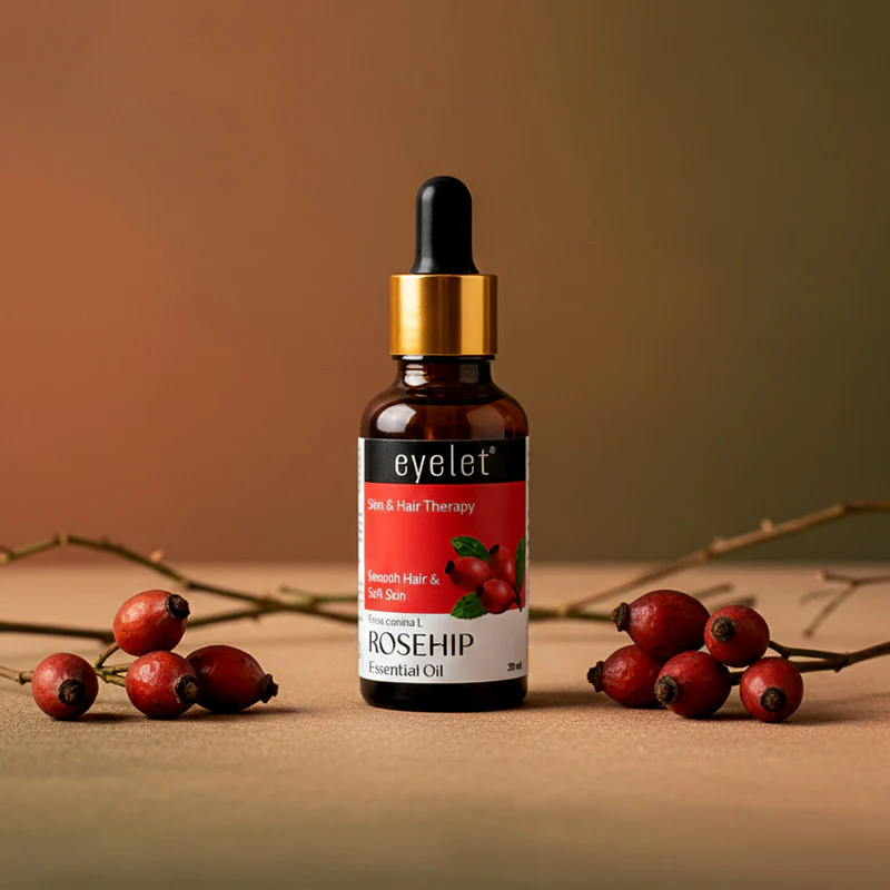 Eyelet Rosehip Essential Oil Natural Skin & Hair Therapy Oil for Smooth Hair - Image 3