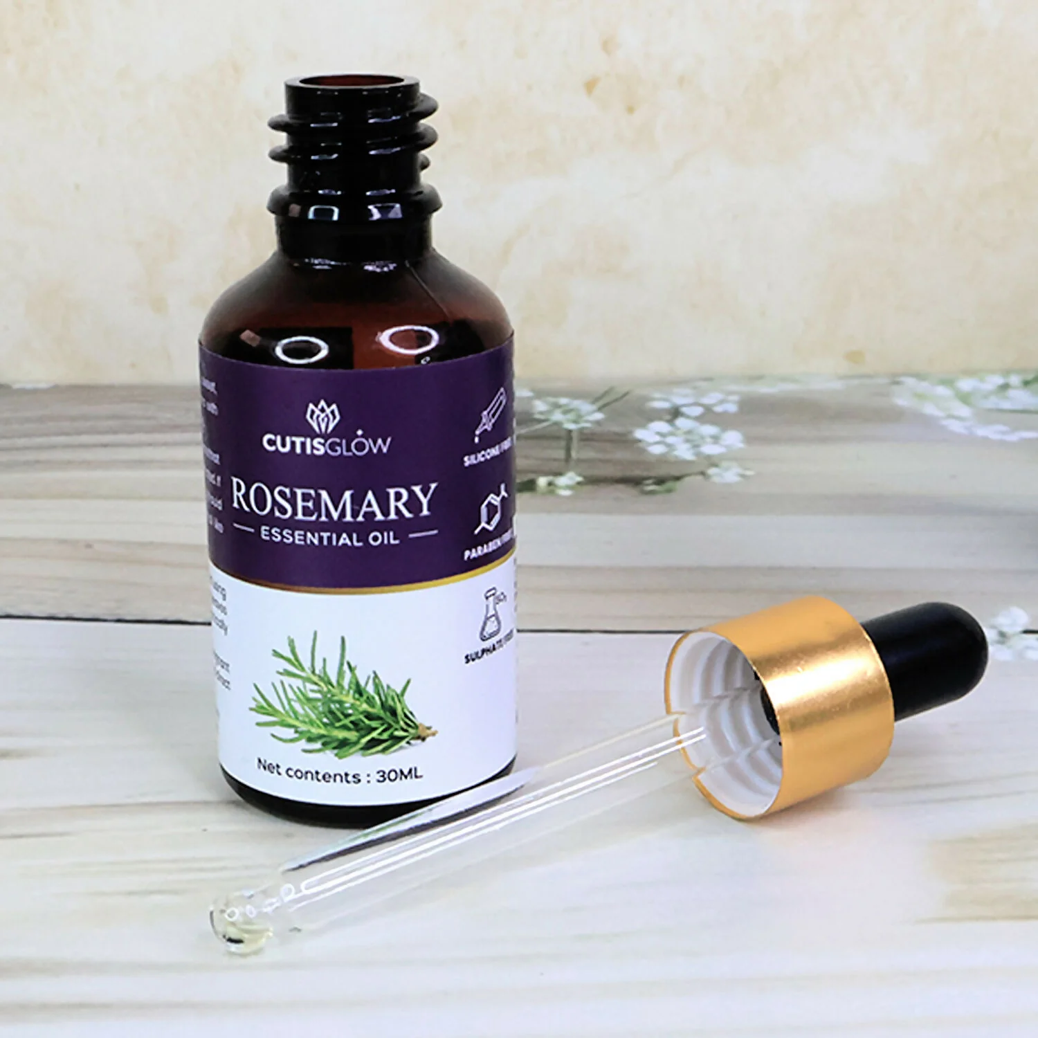 Eyelet Rosemary Essential Oil 30ml – Natural Oil for Hair Growth, Scalp Care - Image 5