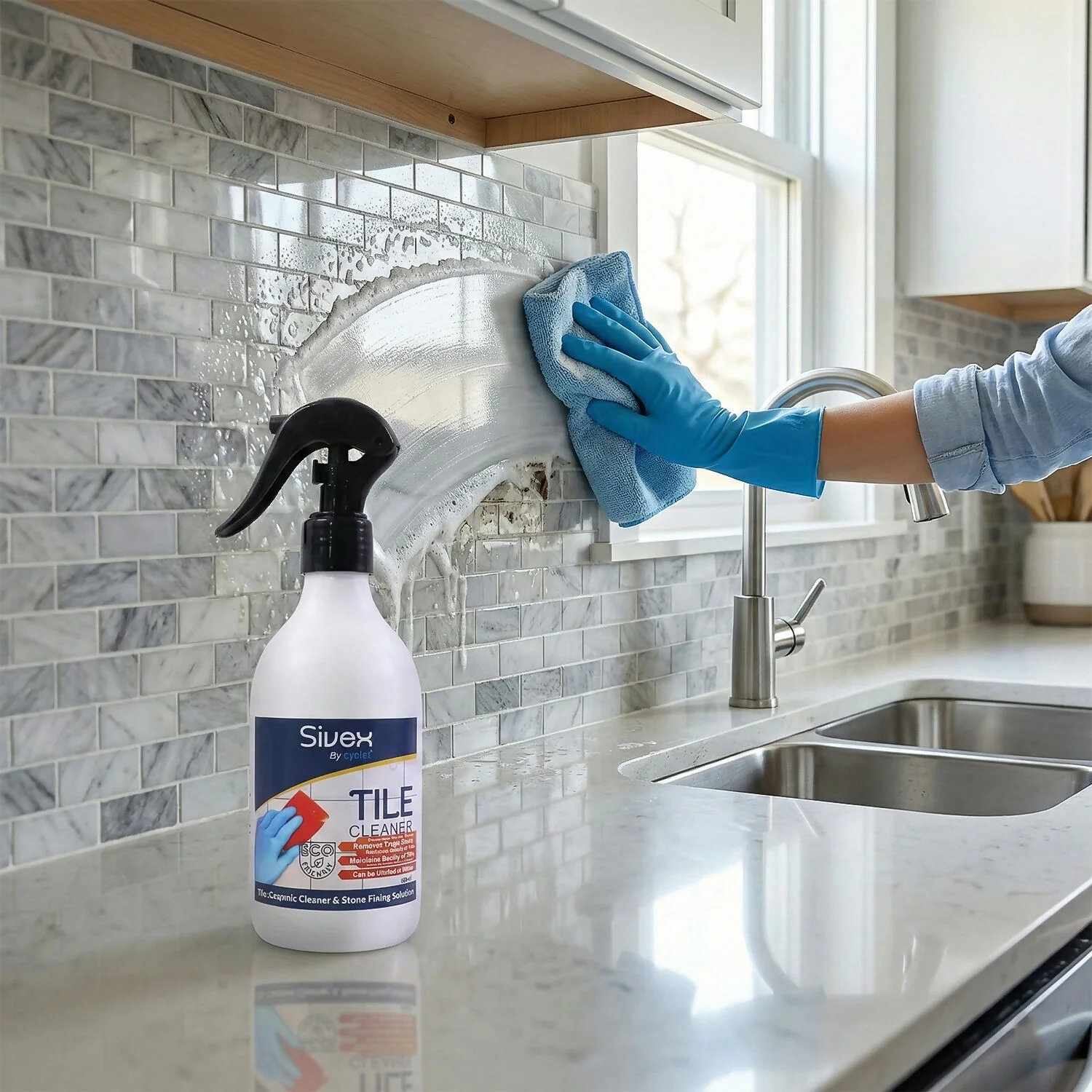 Eyelet Tile Cleaner Liquid for Floor & Wall Tiles Tough Stain Remover for Bathroom, Kitchen (300Ml) - Image 2