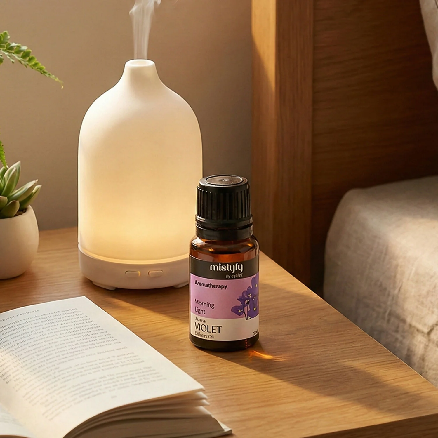 Eyelet Violet Aroma Diffuser Oil, Morning Light Fragrance for Home & Relaxing Aromatherapy (10Ml) - Image 2