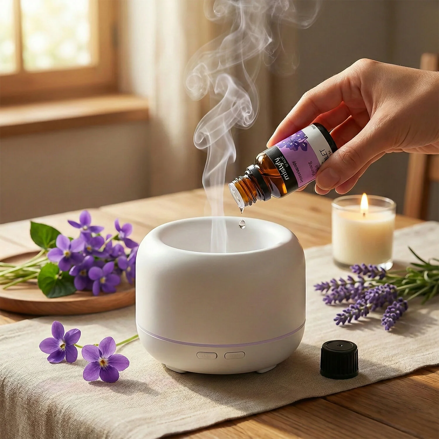 Eyelet Violet Aroma Diffuser Oil, Morning Light Fragrance for Home & Relaxing Aromatherapy (10Ml) - Image 3