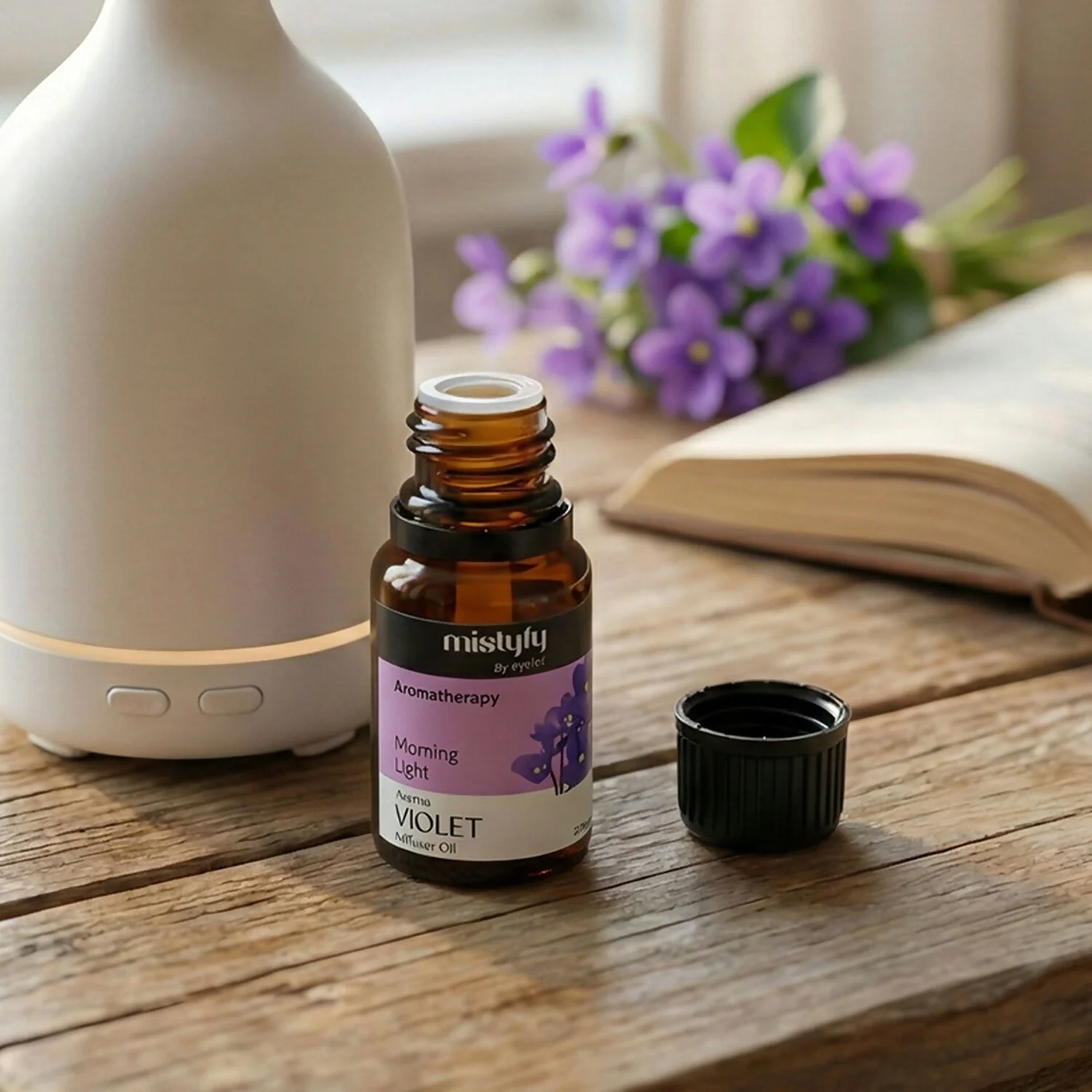 Eyelet Violet Aroma Diffuser Oil, Morning Light Fragrance for Home & Relaxing Aromatherapy (10Ml) - Image 4
