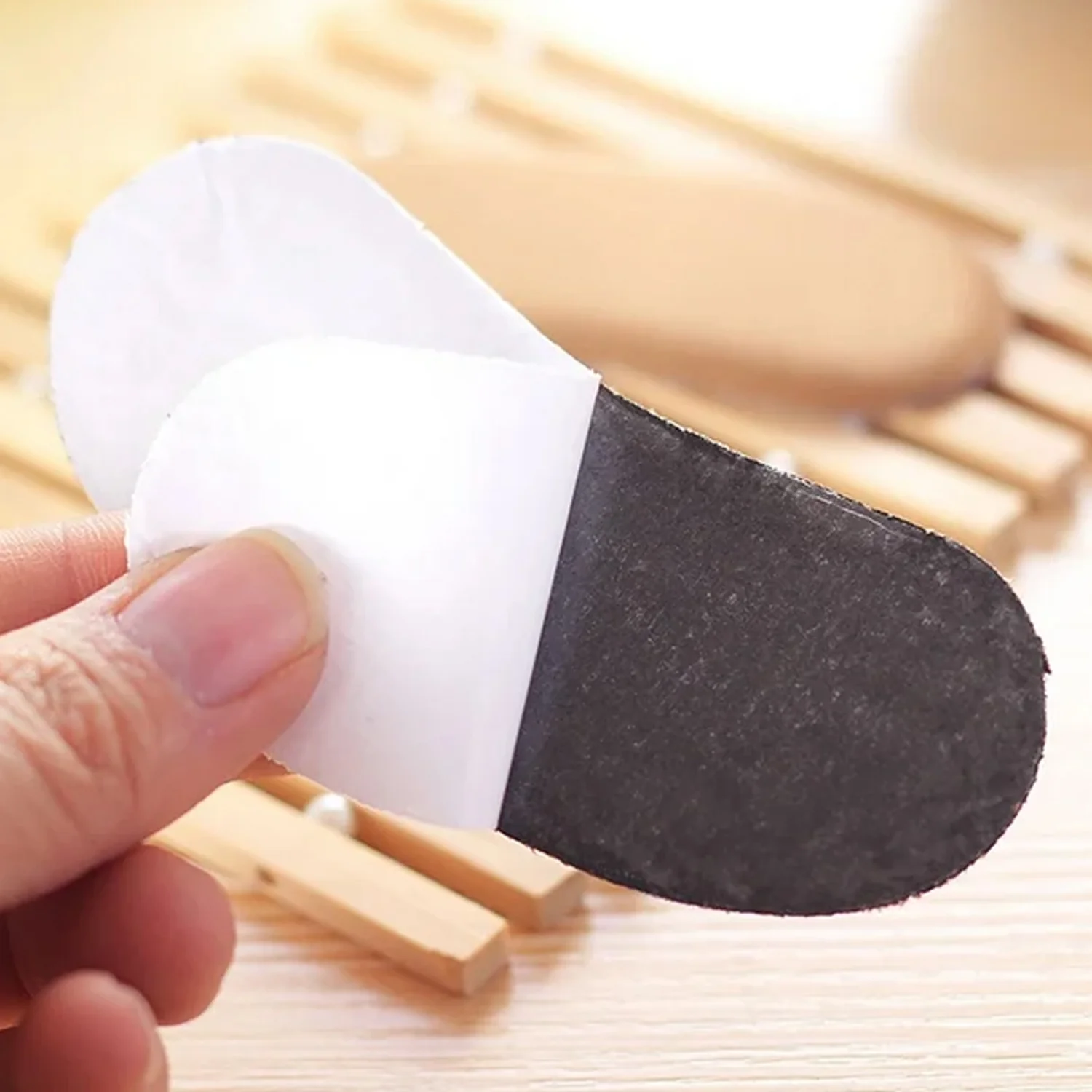 Fabric Sticky Shoe Back Heel Insoles Protector Liner Pads (1 Pair) - Image 3