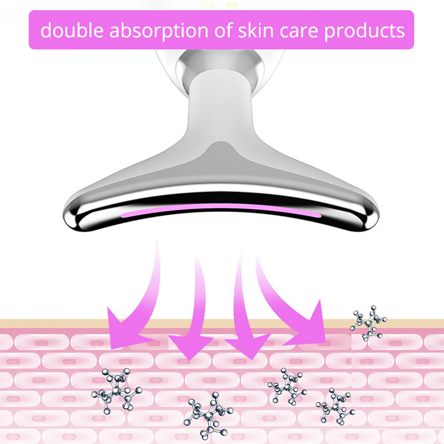 Electric Face Massager Wrinkle Remover LED Photon Face Beauty Device (1 Pc / Plastic) - Image 6