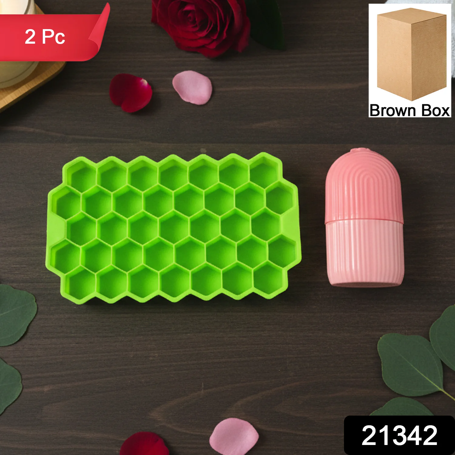 Face Icer Roller with Honeycomb Ice Tray (2 Pc ) - Image 2