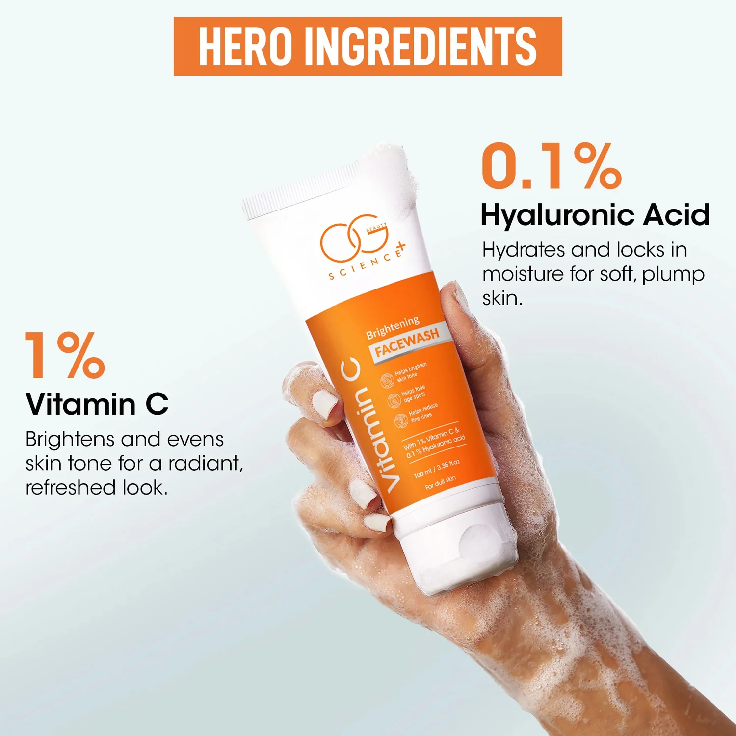 OG Beauty Vitamin C Brightening Facewash - (1 Pc /  100Ml) - Image 7