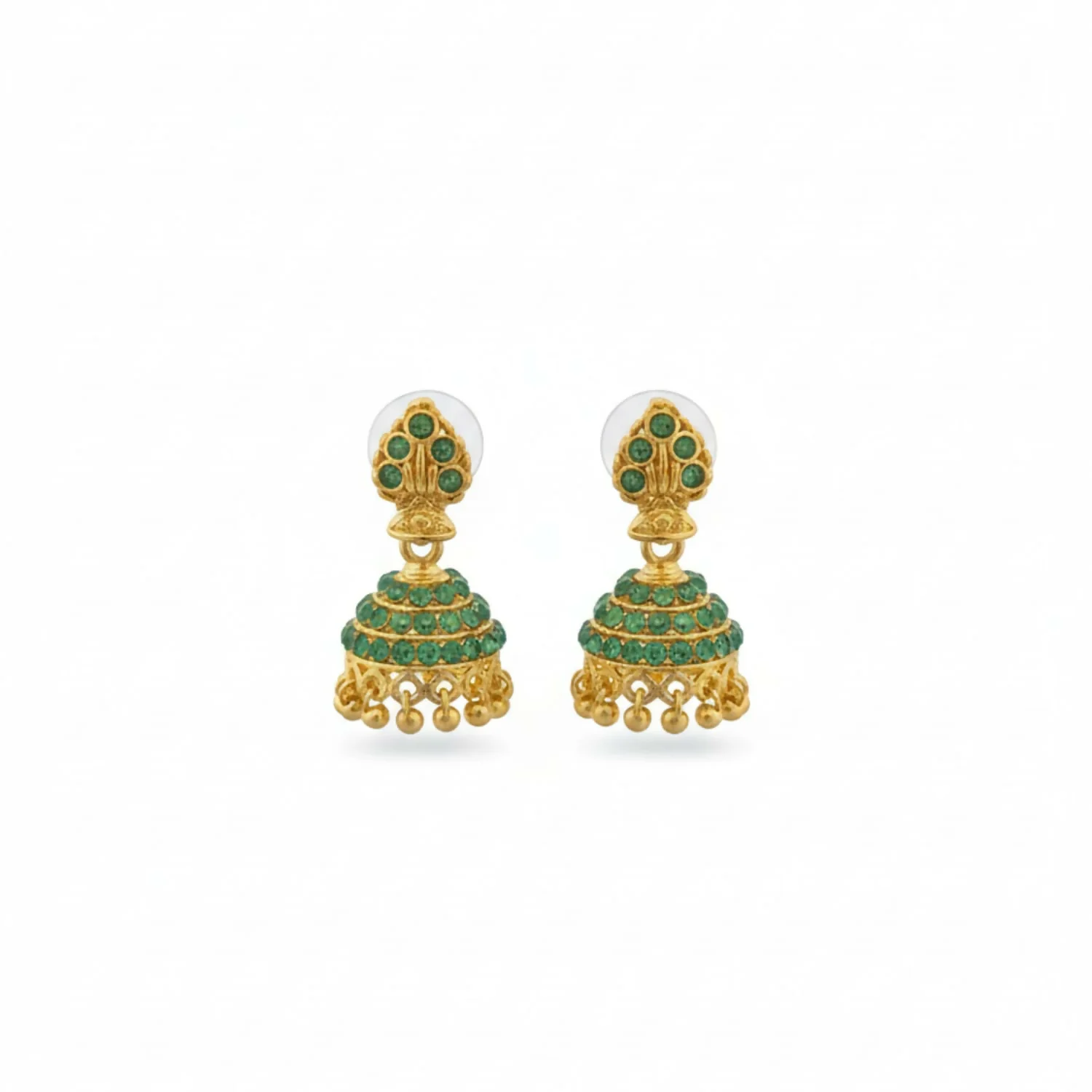 Fancy Gold Finish Jhumki Earrings | Ethnic Wear for Women - Image 4