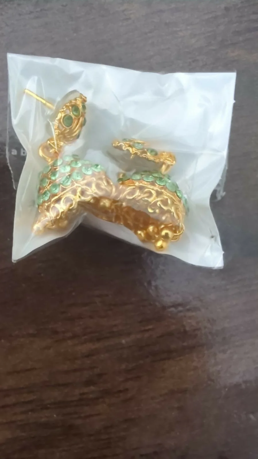 Fancy Gold Finish Jhumki Earrings | Ethnic Wear for Women - Image 5