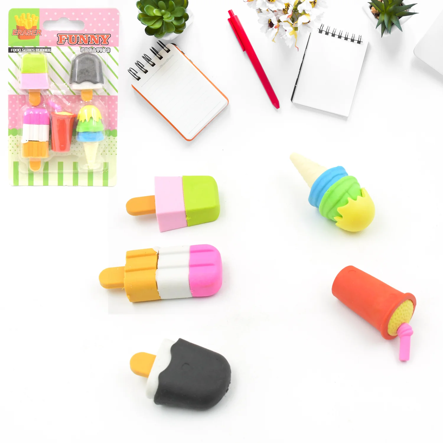Mini Eraser Set for Kids (5 Pieces) - Fun Designs, Party Favors, School Prizes - Image 6